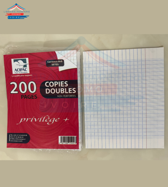 COPIE DOUBLE PRIVILEGE PETIT FORMAT 200 PAGES
